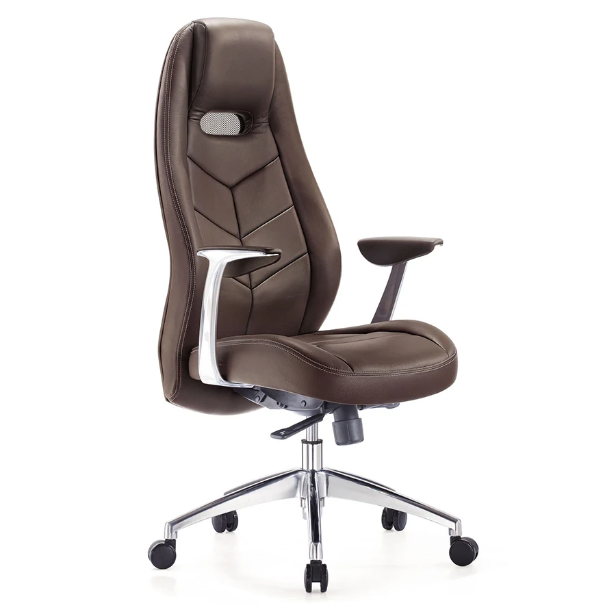 
Buy simple design high back leather boss rotating office chair 