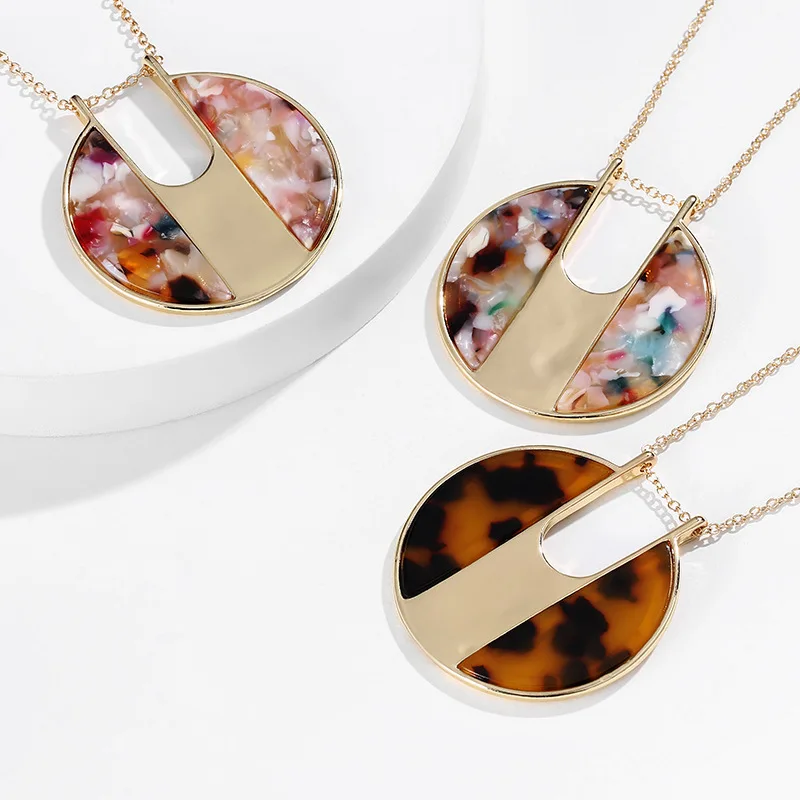 Colorful Acrylic Link Chain Lovely Fashion Necklace Cute Hip Hop Party Punk Friends Pendant Choker Jewelry With Factory Direct