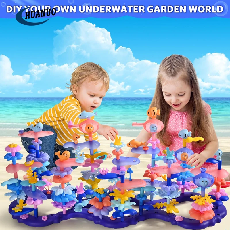 Модернизация «DIY STEM» Дошкольная развивающая морская Коралловая игрушка набор из 122 шт.