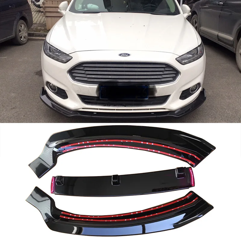 For FORD MondeoFront shovel style YCK Body kit spoiler 2013-2016 Mondeo ABS Rear lip spoiler front Bumper Diffuser Protector