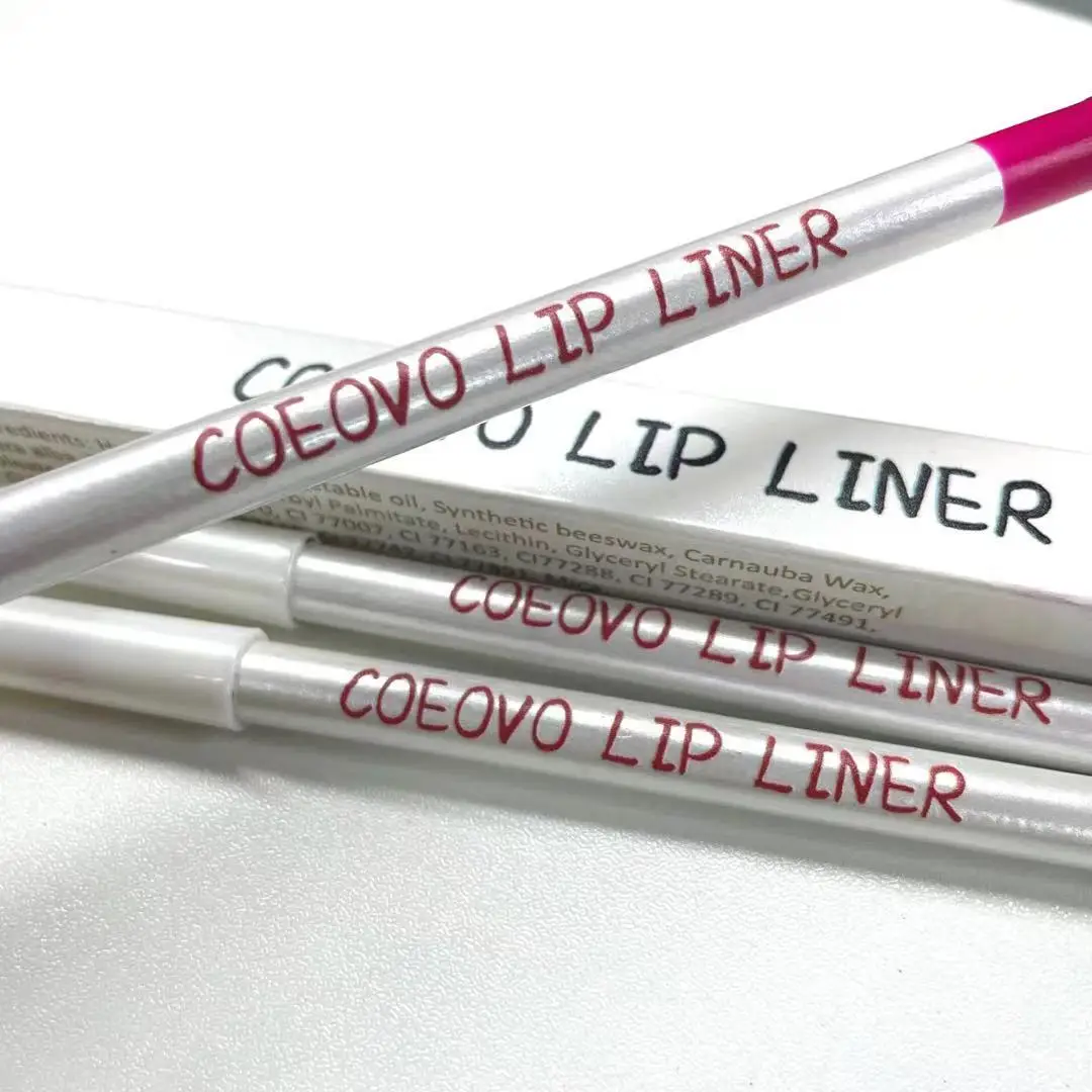 Free Pencil Sharpener OEM Logo 25 Colors Custom Cream Pigment Matte Brown Makeup Cosmetics Private Label Lip Liner pencil