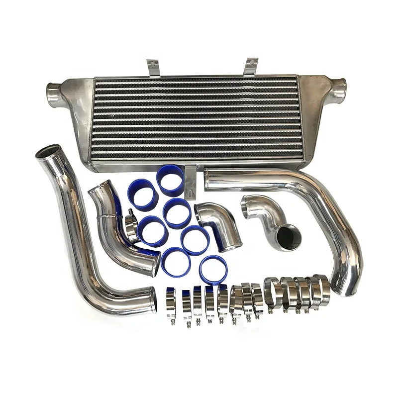 For Toyota Chaser JZX100 Car Auto Racing Parts Aluminum Alloy Turbo Cooler Intercooler Cooling Piping Pipe Hose kit silver black