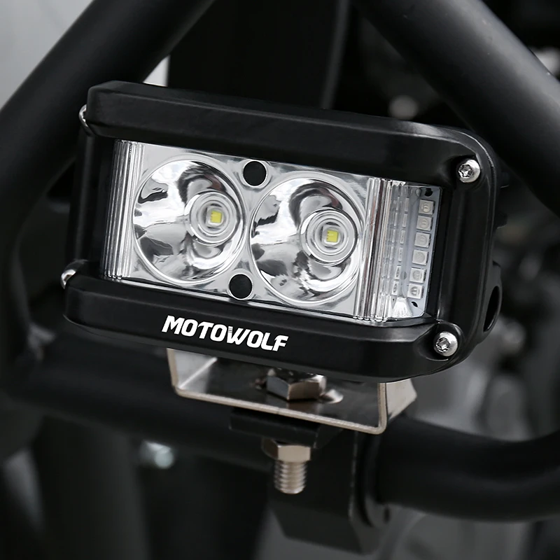 Motowolf светодиодная Стробоскопическая система освещения Motorrad Scheinwerfer Nebelscheinwerfer полицейская лампа-вспышка для
