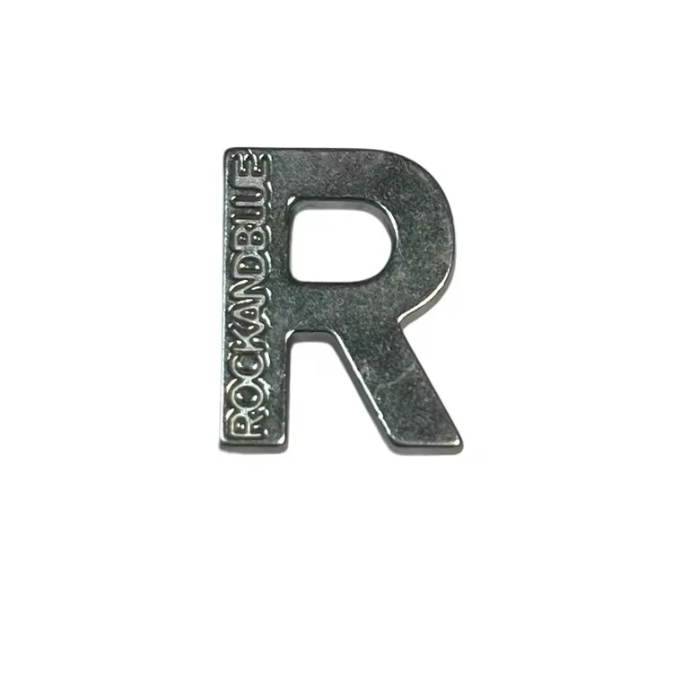 Manufacturer New Design Letter Metal Logo Label Metal Tag  for bags