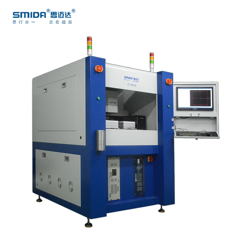 Automatic UV Laser cutting machine with 0.08mm Marking character used for Communication products cutting SMIDA CT-UV015D