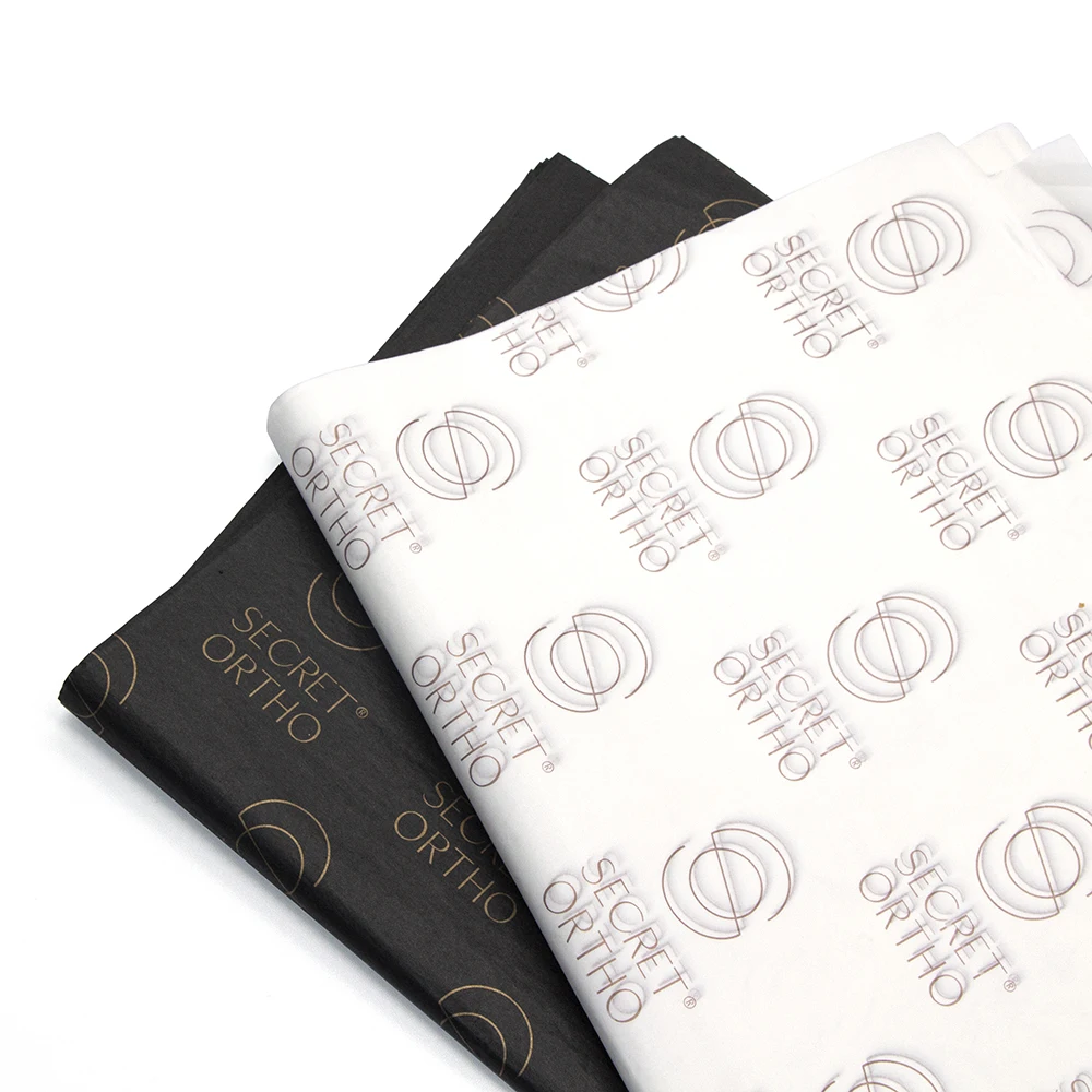 Custom Printed Tissue Paper gold foil stamping shirt clothes packaging soft tissue wrapping paper with company logo