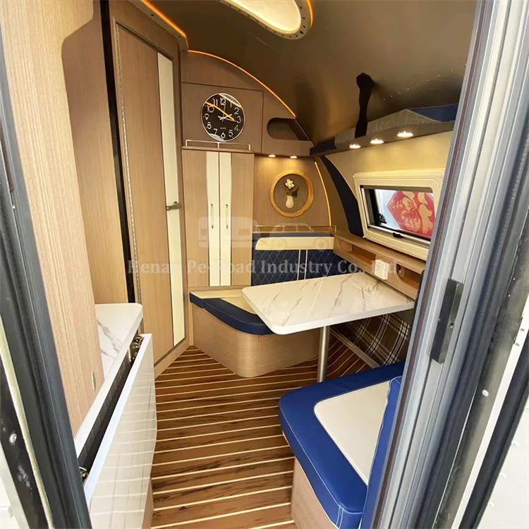 Luxury Aluminum High Quality Mini Motorhome Small Size Camper Travel Teardrop Trailer Caravan