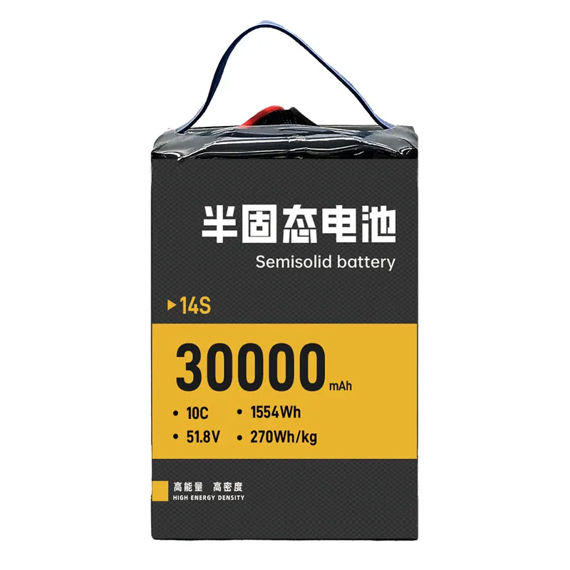 Высокая плотность энергии твердотельный Аккумулятор для дрона 14S 30000mAh 51 8 V самолета