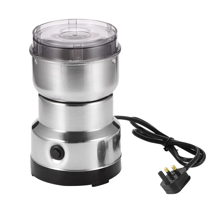 
EU/UK Plug Mini Electric Stainless Steel Coffee Spice Nuts Grains Bean Grinding Multifunctional Electric Grinder 