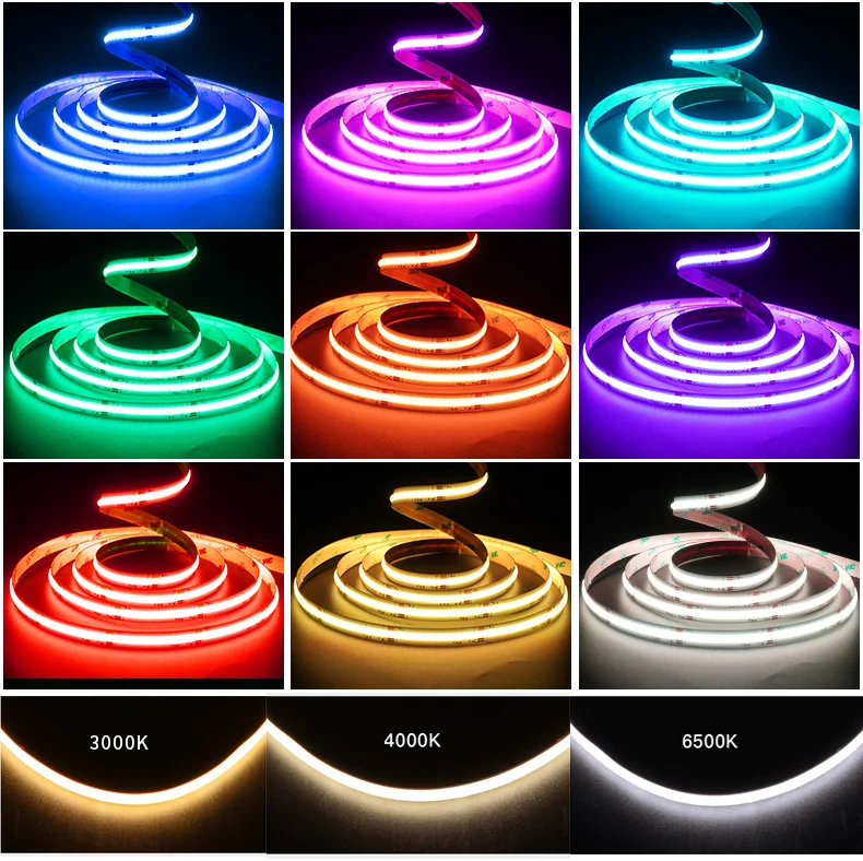 striscia led argb wrgb 24v multicolore con telecomando led striscia custodia luci esterno ip66 impermeabile striscia led cob