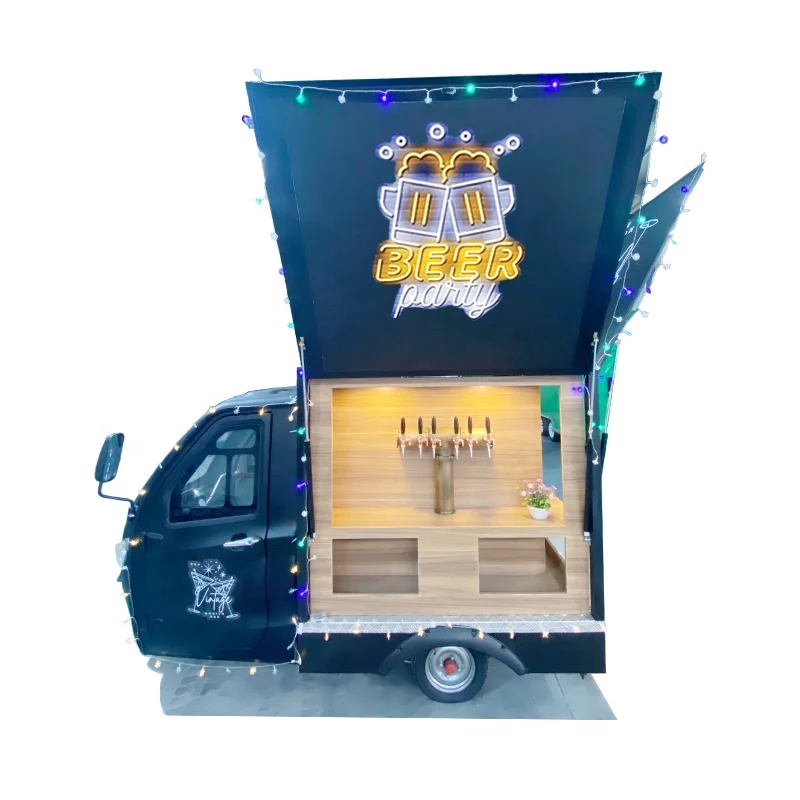 Mobile Food Cart Tricycles Beer Truck Selling Beer And Wine For Weddings Parties
