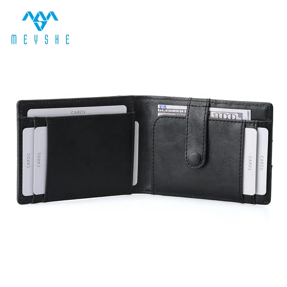 OEM factory Price customized PU leather cheap belt wallet money clip slim