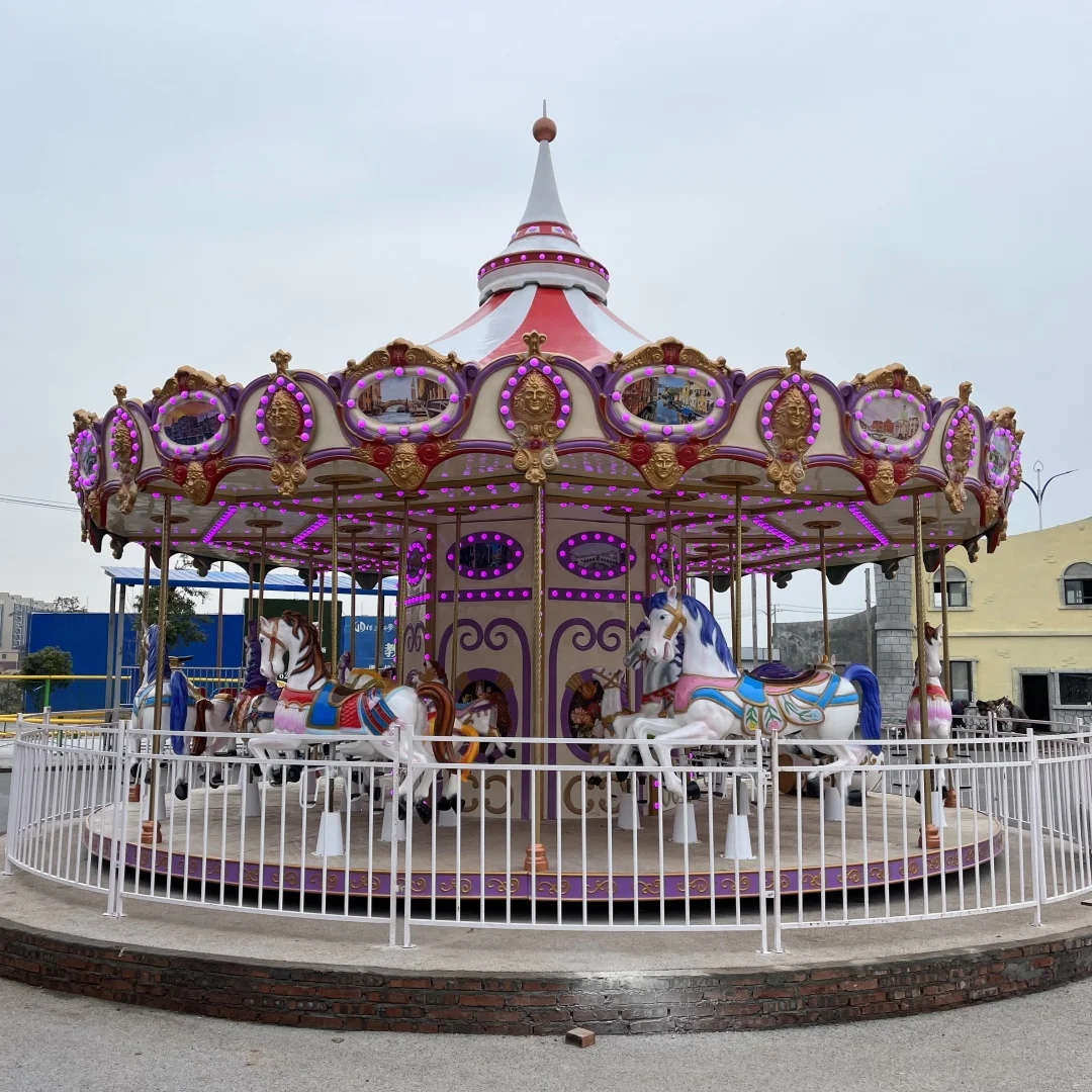 2024 Hot Sales 24 Seats Amusement Park Carousel Game Machine Merry Go Round Rides for Sale