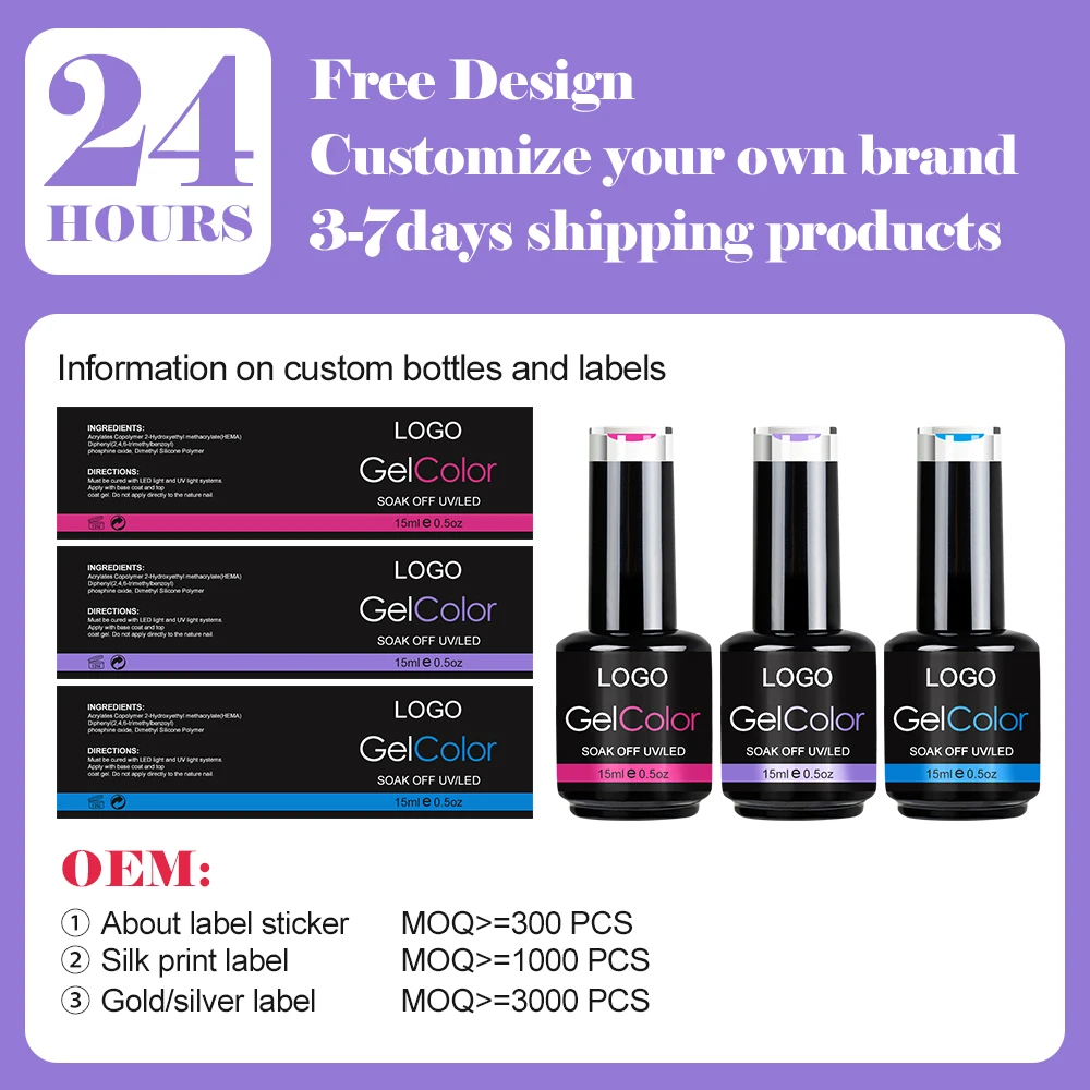 CaiXuan 3000 Colors Bottle Nail Gel Polish  Products Salon Cosmetics Uv Gel Polish Free Samples