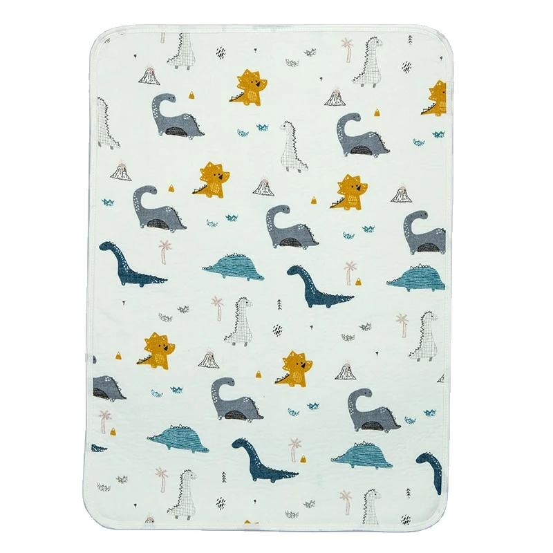 Hot selling silicone particles non-slip portable waterproof changing mat cotton foldable 50*70cm changing pad baby