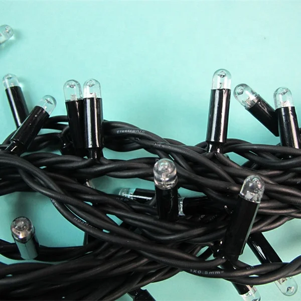 100LEDS Waterproof IP67 outdoor rubber cable led string lights led fairy lights Flashing and Steady changeable led xmas light