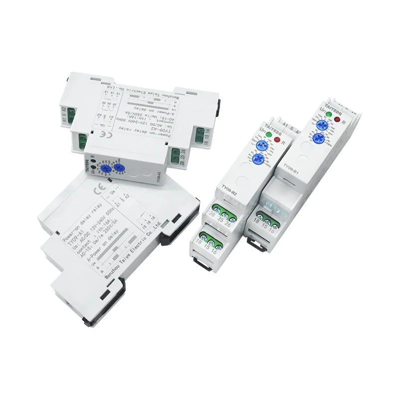 Power On Delay Electronic Time Relay AC/DC Din Rail Time Relay 12V-240V 16A 0.1S~10 Days