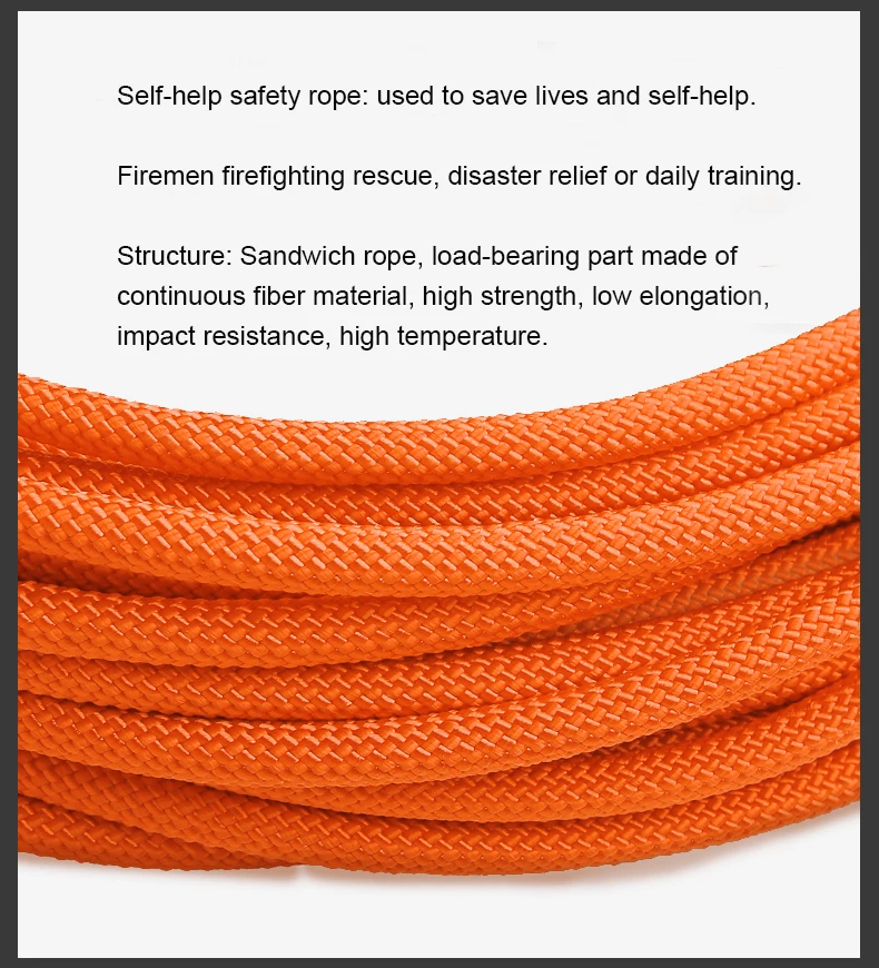 Фабричный производитель, оптовая цена, стальная проволока, противопожарная веревка, аварийная домашняя пожарная спасательная веревка