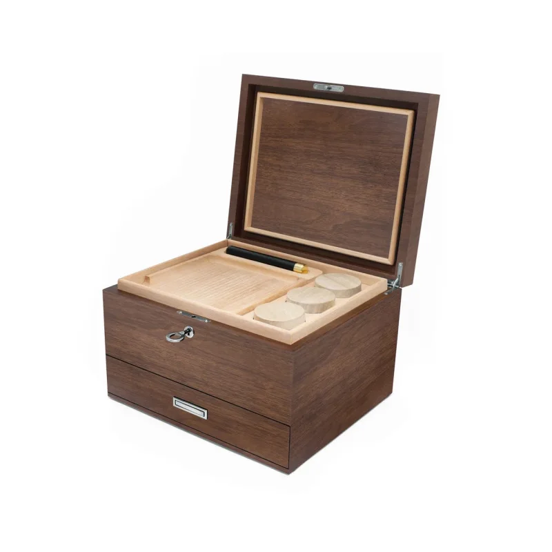 New Solid Wood Box high big wooden case stash storage box with lock