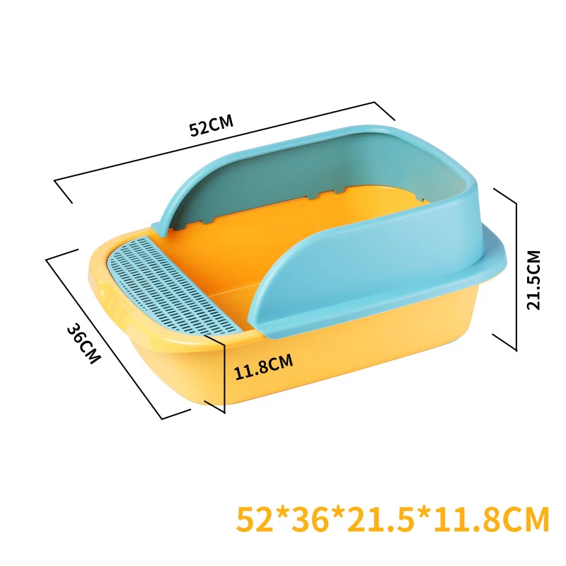 Wholesale Large Semi Enclosed Cat Litter Box Splash-Proof Cat Toilet Clean Cat Litter Scoop Trapping Mats