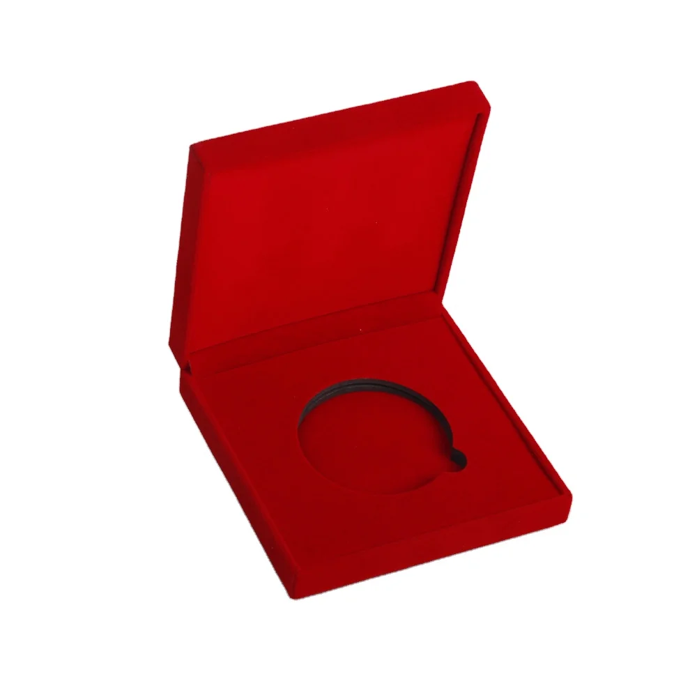 Commemorative coin storage box Jewelry gift box velvet medal coin box