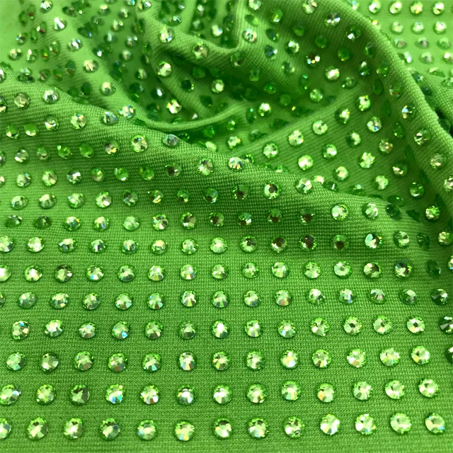 va134 hot selling SS16 1*1.5meter  crystal stretch elastic fabric  rhinestone mesh fabric for dress