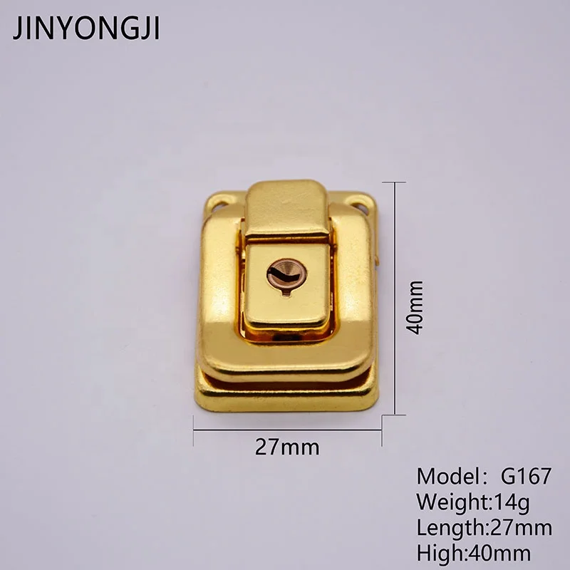 Suitcase hasp latch Antique gold box decorative buckle Luggage square lock Suitcase lock hook hinge