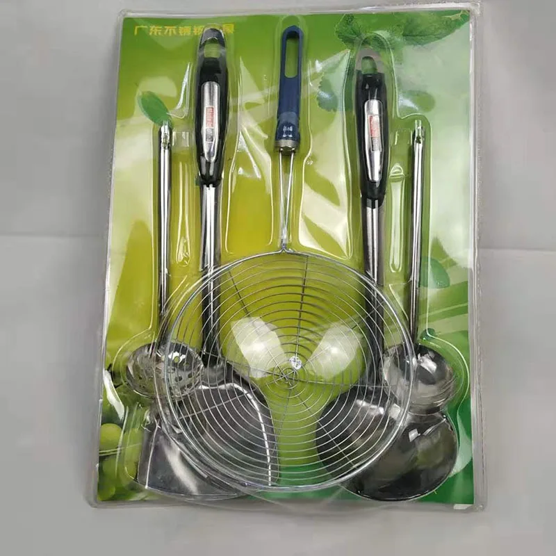 Popular OEM Hot Sale 5PCS Heat Resistant Flexible Eco-friendly Reusable Kitchen Cooking Ware Set Plastic Cooking Utensil Sets