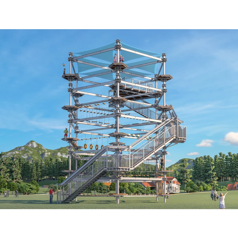 amusement park manufacturer Cowboy wholesales  Hexagonal crystal tower equipment for children