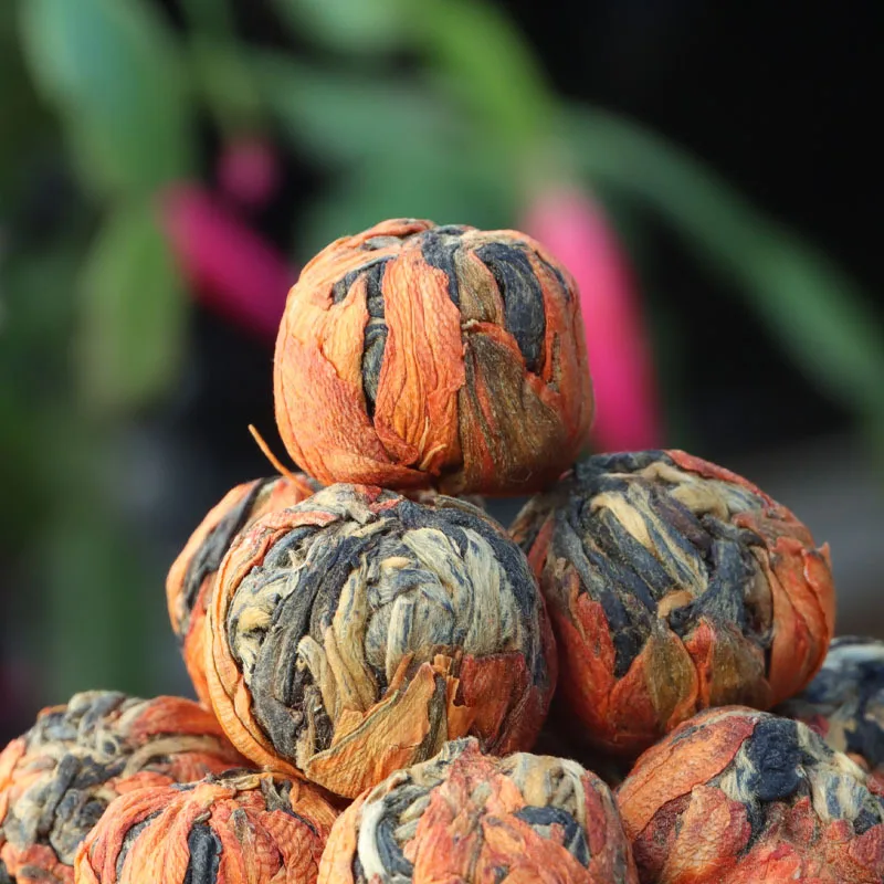 Юньнаньский цветок лилии вышитый шарик черный чай красный дракон Фэнцин 500 г цветущий с медовым ароматом оптовая продажа