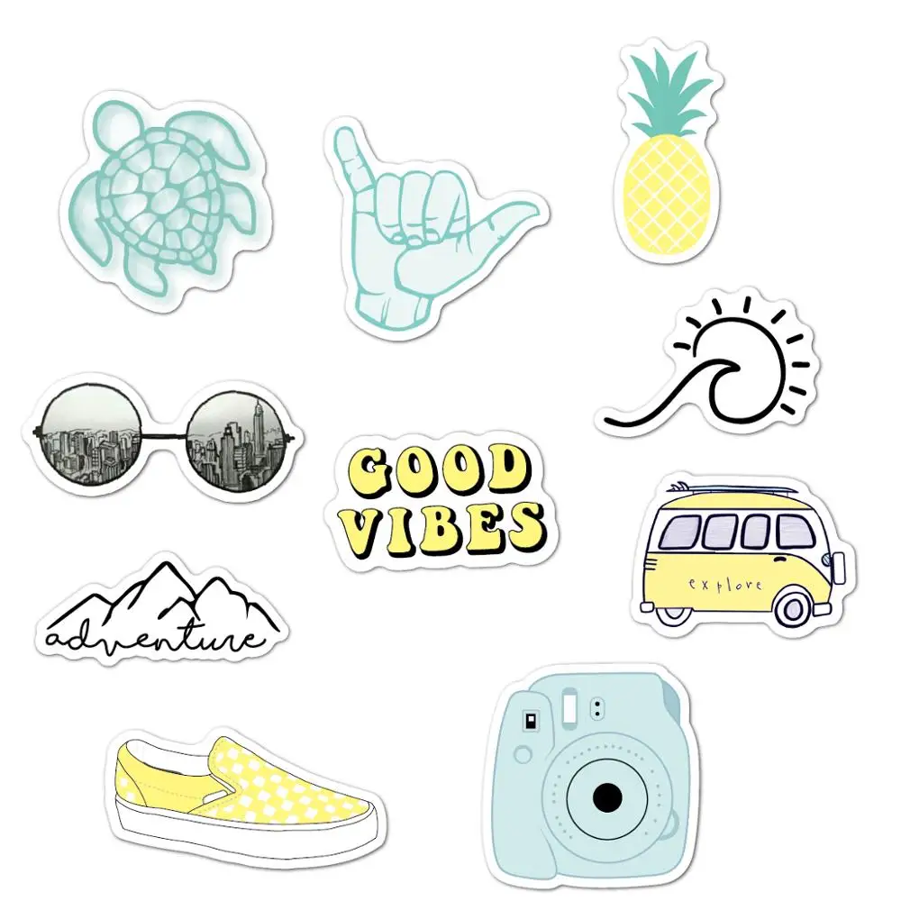 
Amazon hotsale stickers small fresh bottle water cup sticker waterproof VSCO sticker 