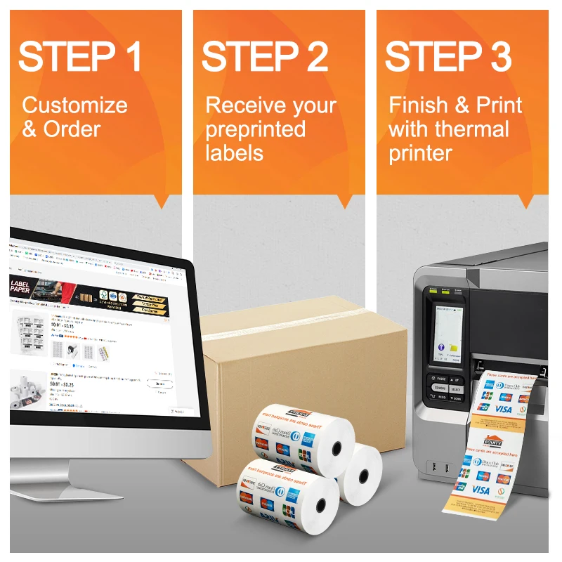 Custom LOGO thermal printed back paper rolls 80x80mm 57x40mm Bank ATM Paper Roll