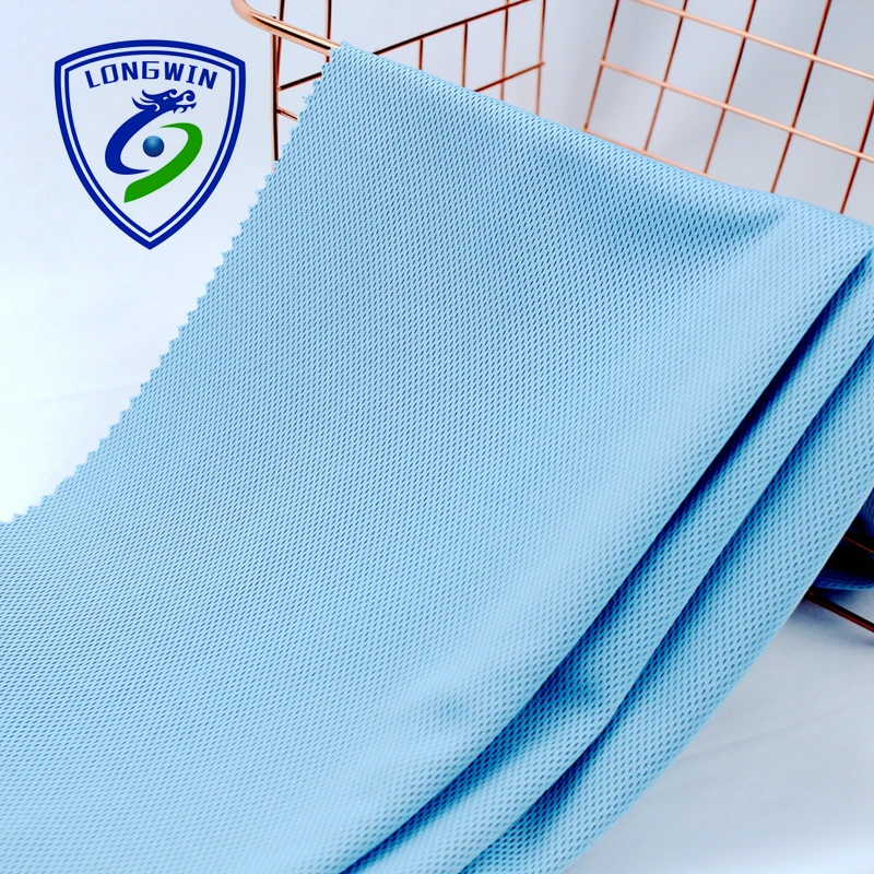 Chinese product 50% bamboo anti-bacterial yarn 50% polyester  polyester  birdeye mesh fabric  for polo shirt