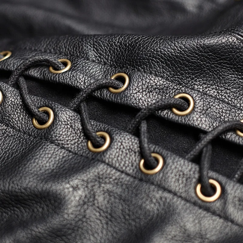 PUNK RAVE Y-674 2019 Designer Leather Waistcoat Steampunk Biker PU Waistcoats  for Women