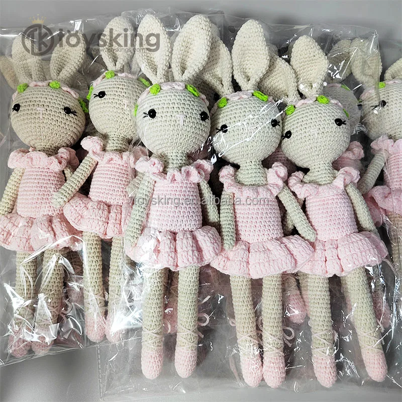 TK Ballerina bunny crochet stuffed animal amigurumi toy handmade crochet bunny Girl Doll gifts