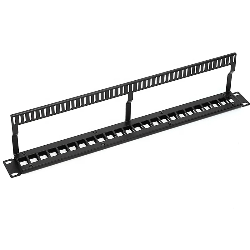 Патч-панель cat5e cat6 cat6a на 24 порта, 19 дюймов 1U, патч-панель без рисунка для разгрузки
