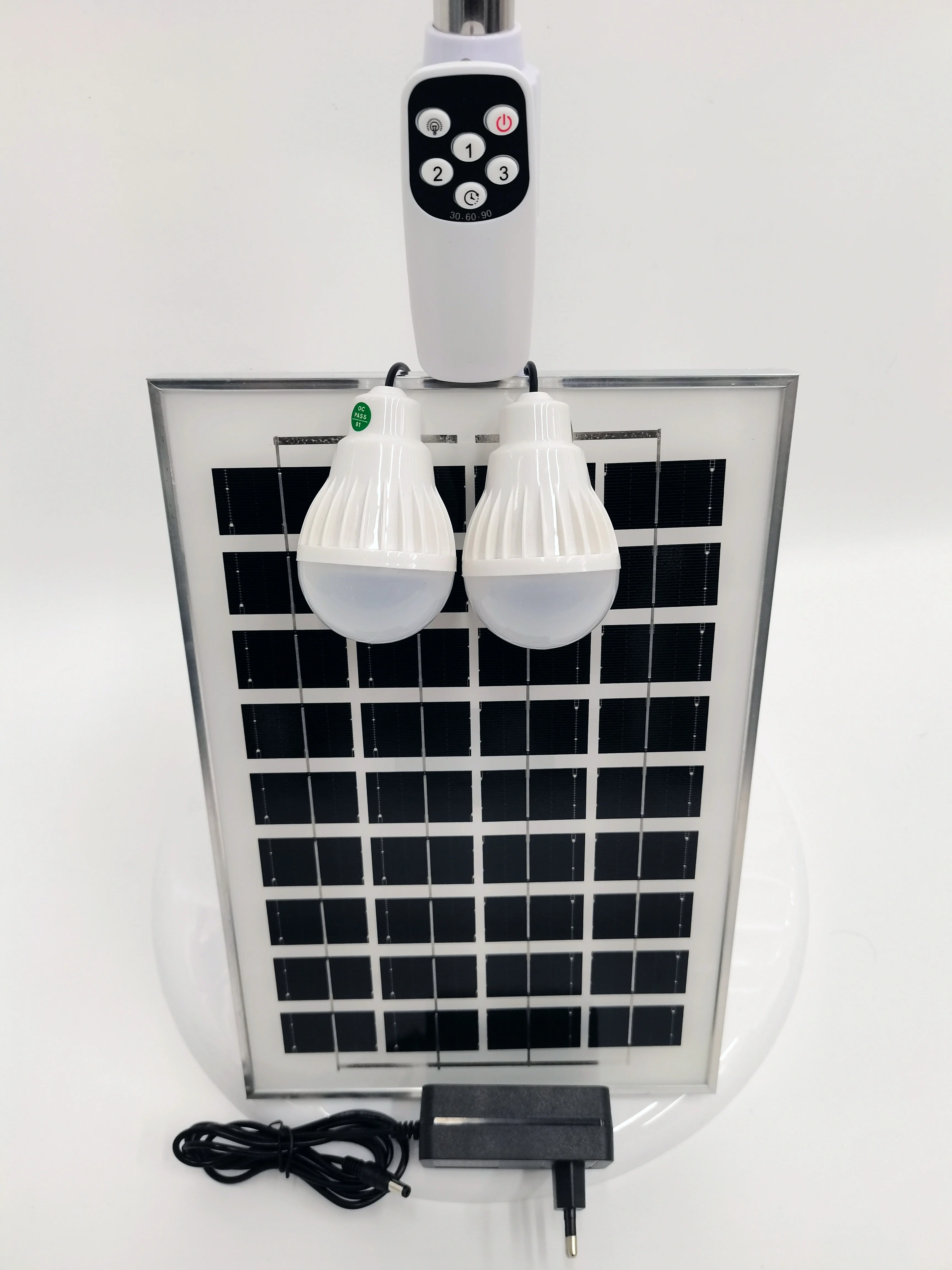New Product LM-166 Rechargeable Stand Fan 16 Inch AC/DC Operated With LED Light Music FM Radio Player Solar Fan for Home