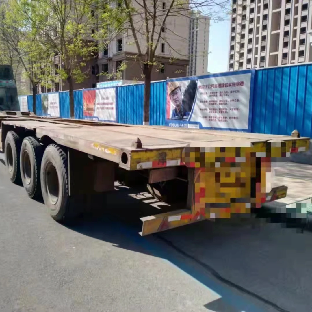 Used 40ft Container Flatbed Semi Trailer With Good Condition