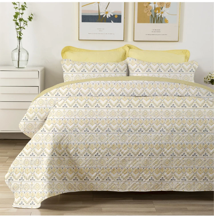 Aoyatex quilt bedding cover bedspread on bed for king size customized printed bedspread