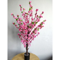 artificial flowers potted silk flowers potted plant peach blossom tree