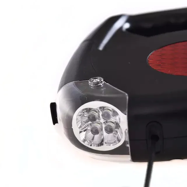 LED Light Retractable Dog Leash Poop Bag Trash Bag Anti-winding Anti-skid Handle