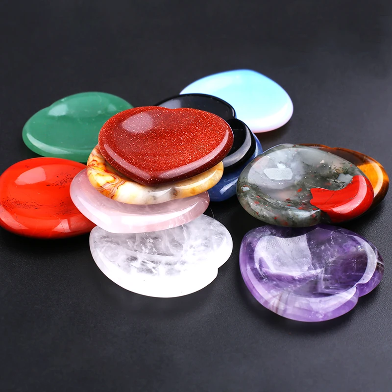 Кристаллы, лечебные камни, большие объемы, камни в виде чакр для большого пальца, камень для заботы, хрустальный камень для большого пальца