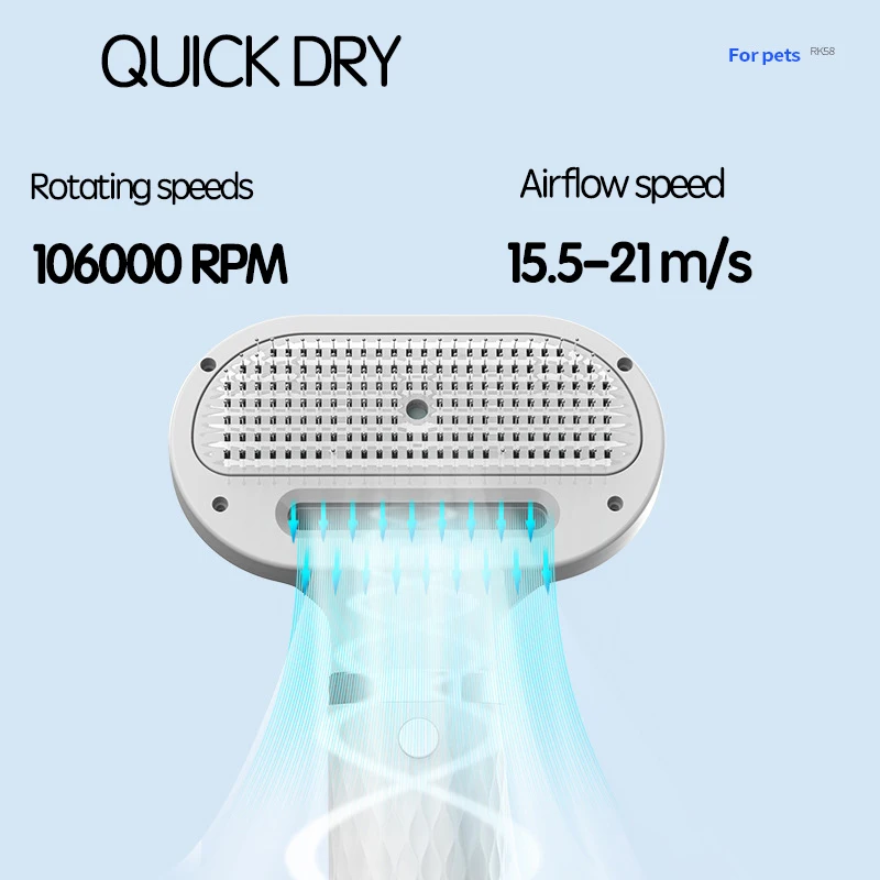 Pet Dryer for Dog, Portable Handheld Pet Grooming Hair Dryer Less Noise Dog Blow Dryer with Smart Temperature Control