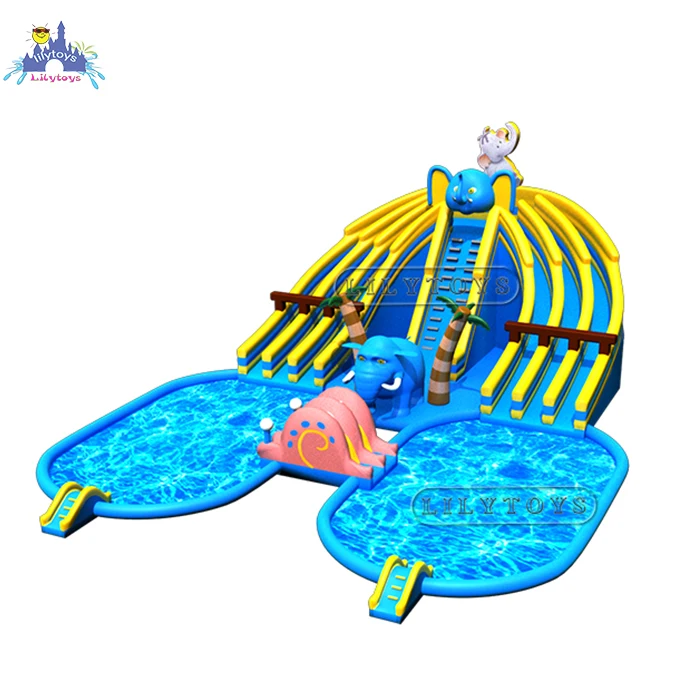 lilytoys inflatable  adult land portable commercial playground elephant cute inflatable water park for kid