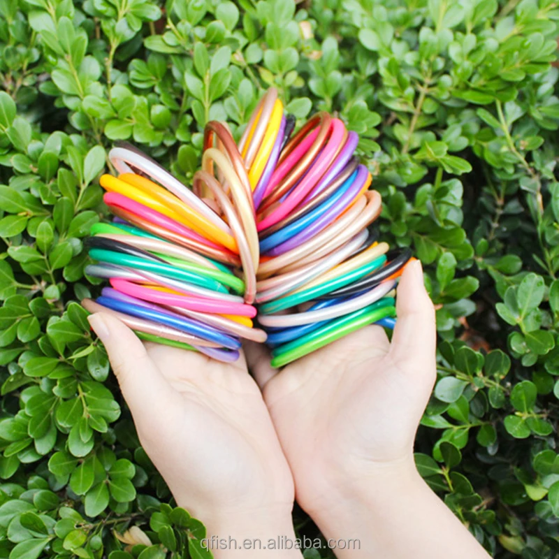 Wholesale Lucky Thailand 24 Colors Buddhist Bracelets Gold Mantra Serenity Prayer Stackable Temple Silicone Jelly Bangles