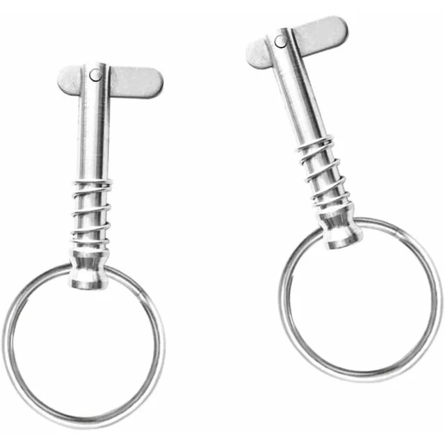 Anshun 316 Stainless Steel Quick Release Pins with Drop Cam and Spring 1/4 Inches x 1 Inch Grip for Boat Bimini Top Deck Hinge