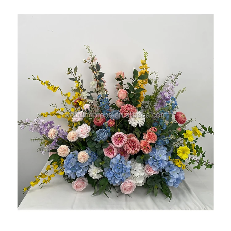 Fashion Bridal Bouquet Wedding Flower Arrangement Floor Aisle Flowers Walkway wedding flowers For Wedding Decoration