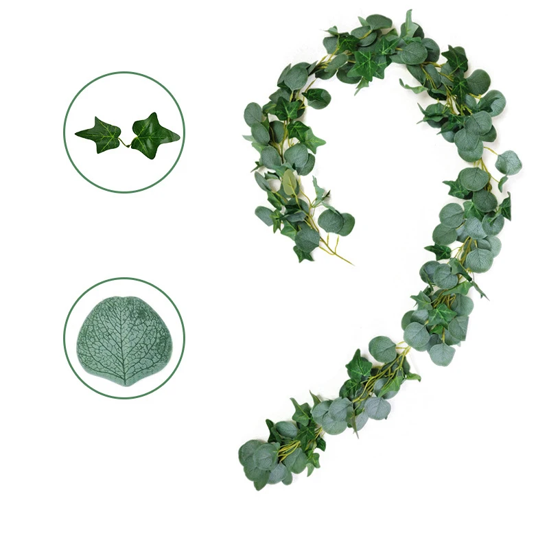 
Искусственный лист ивы эвкалипта ротанга свадебное настенное украшение зеленое растение эвкалипт лист имитация 