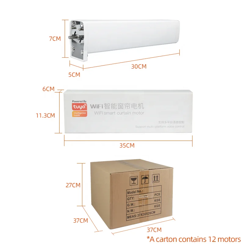 GE82TY-2N-WIFI TUYA WIFI Automatic Curtains Factory Smart Motorized Track MIJIA Mobile Phone Rail System Electric Curtain Motor