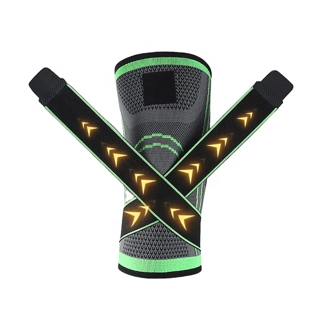 Compression sports knee pads for men and women anti-slip knee pads for warm fitness training strap knee pads customized